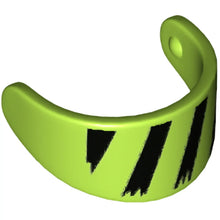 Part 2447pb04 - Minifigure, Visor Standard with Black Diagonal Stripes Pattern