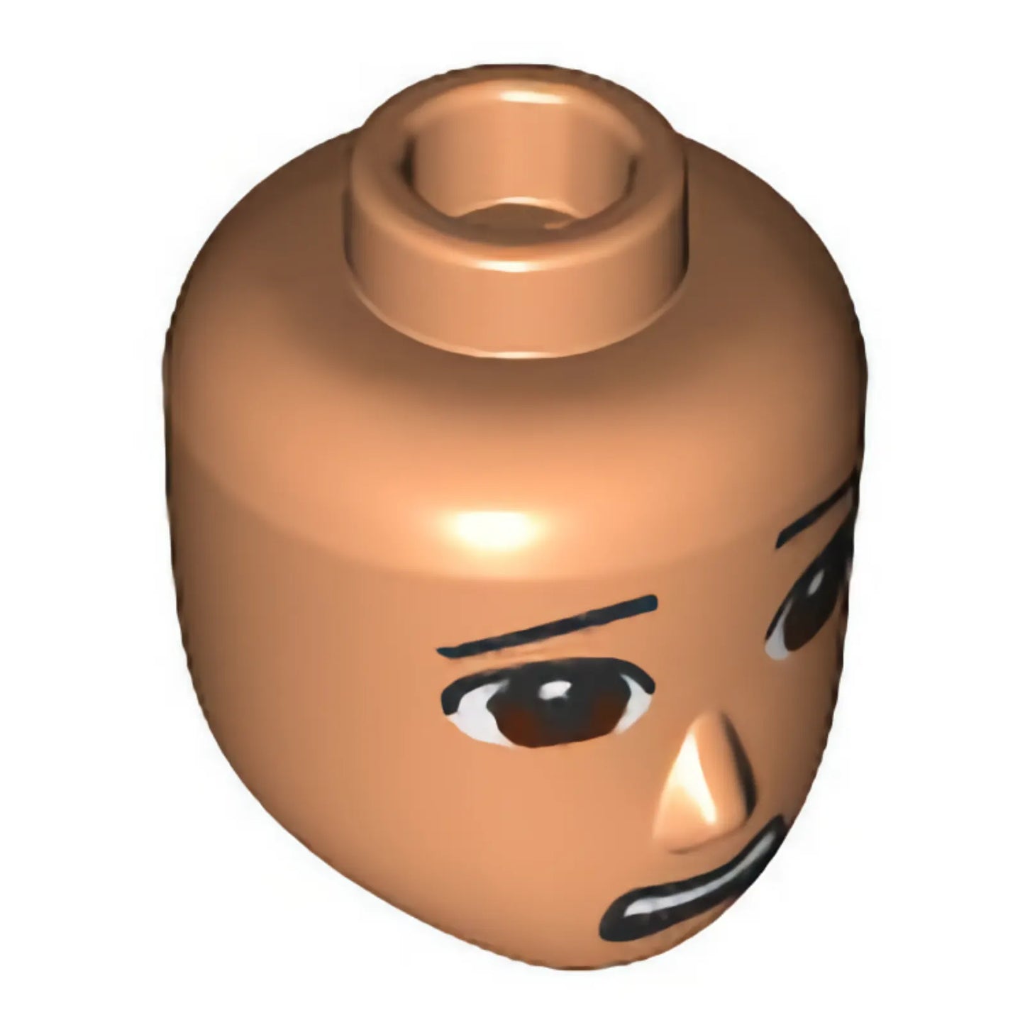 Part 84070 - Mini Doll, Head Friends Male Large with Reddish Brown Eyes, Black Eyebrows and Scared Open Mouth Pattern