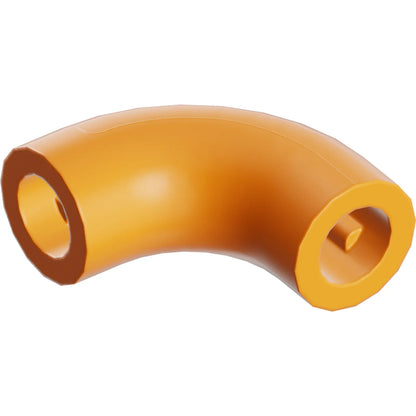 Part 25214 - Brick, Round 1 x 1 d. 90 degrees Elbow Macaroni - No Stud - Type 2 - Axle Hole