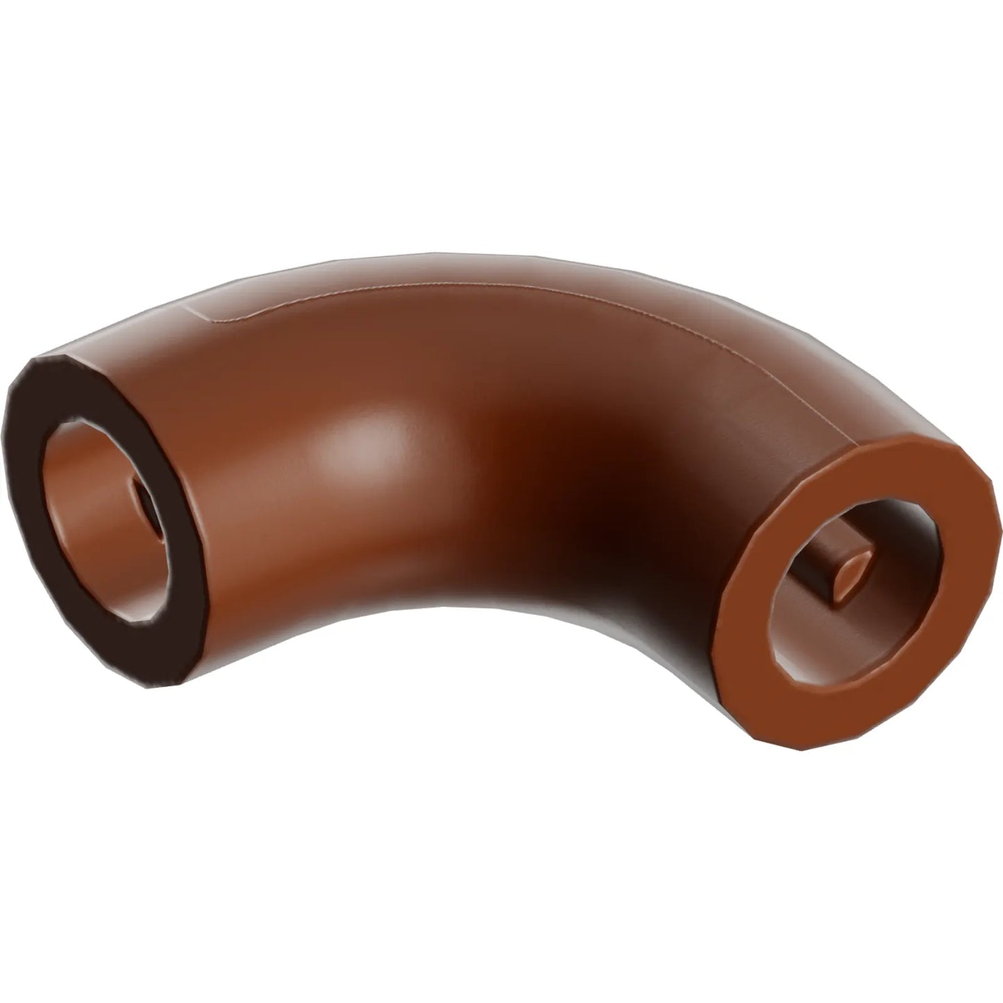 Part 25214 - Brick, Round 1 x 1 d. 90 degrees Elbow Macaroni - No Stud - Type 2 - Axle Hole