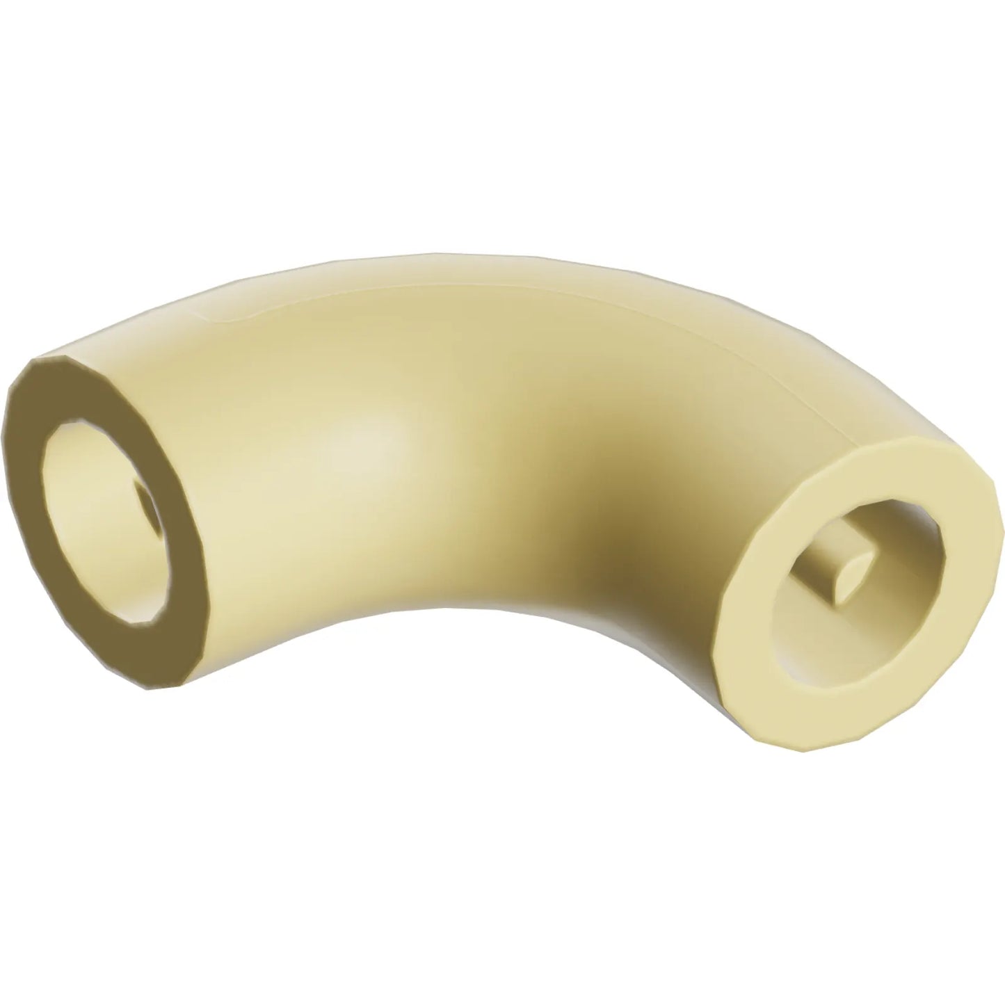 Part 25214 - Brick, Round 1 x 1 d. 90 degrees Elbow Macaroni - No Stud - Type 2 - Axle Hole