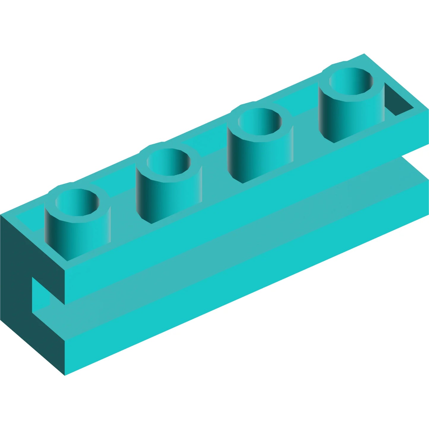 Part 2653 - Brick, Modified 1 x 4 with Channel