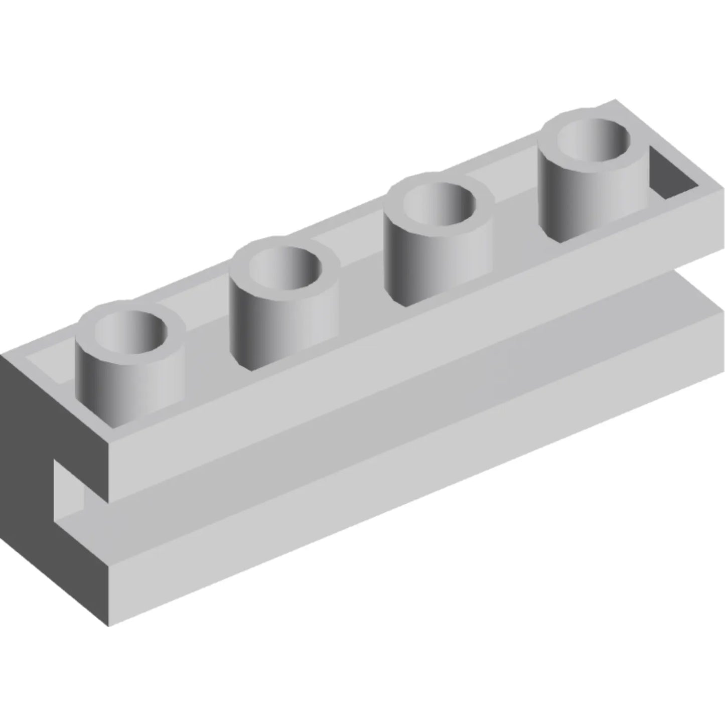 Teil 2653 - Stein, modifiziert 1 x 4 mit Kanal