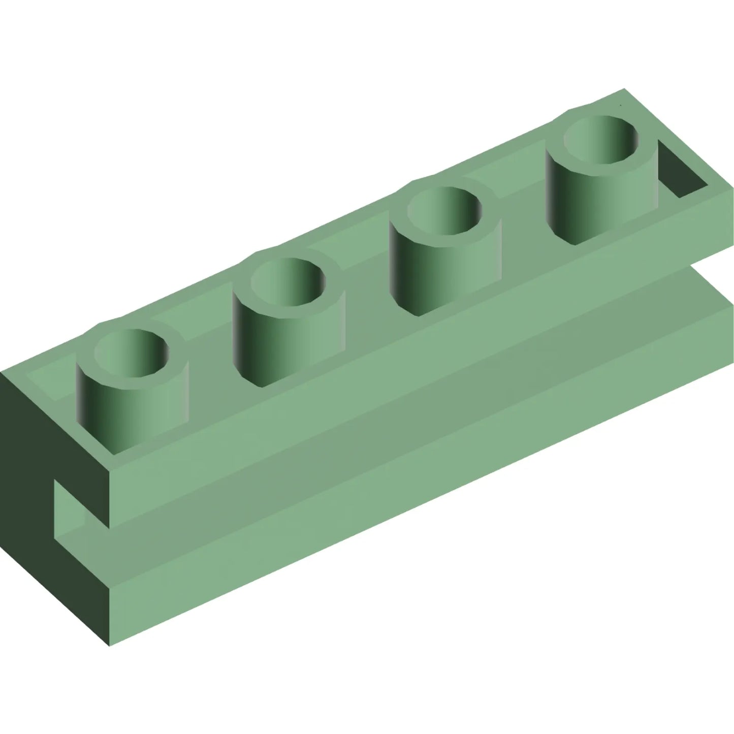 Teil 2653 - Stein, modifiziert 1 x 4 mit Kanal