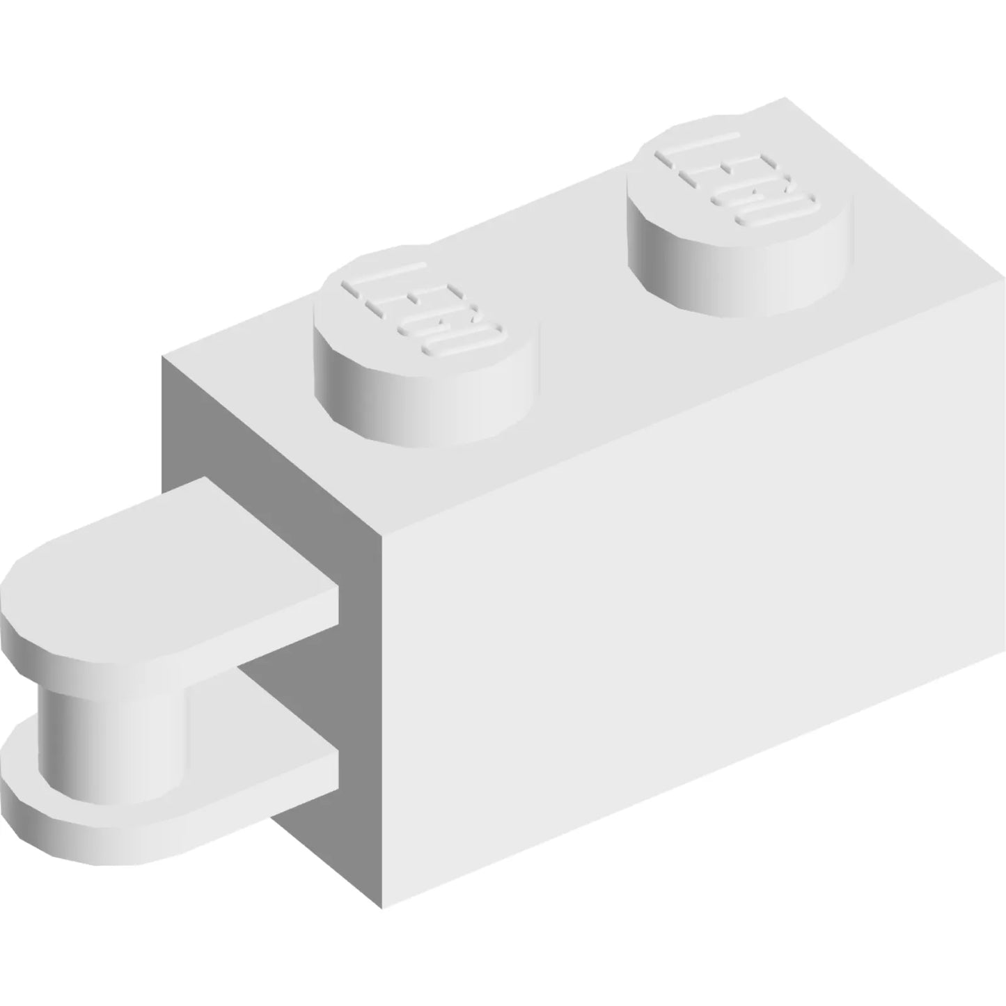 Part 26597 - Brick, Modified 1 x 2 with Bar Handle on End - Bar Inset from Edge