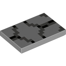 Teil 26603pb088 - Fliese 2 x 3 mit pixeligem Muster in Schwarz und Dunkelblaugrau