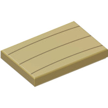 Teil 26603pb176 – Fliese 2 x 3 mit 3 dunkelbraunen, gebogenen Linien (Super Mario Boom Boom / Pom Pom Stomach)