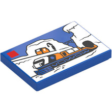 Part 26603pb587 - Tile 2 x 3 with LEGO City Set Box Art Set 60470 Explorer Train Pattern