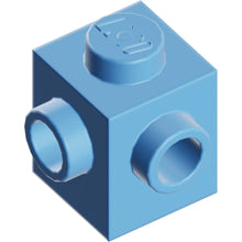Teil 26604 - Stein, modifiziert 1 x 1 mit Noppen auf 2 Seiten, angrenzend