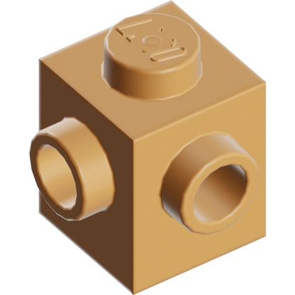 Teil 26604 - Stein, modifiziert 1 x 1 mit Noppen auf 2 Seiten, angrenzend