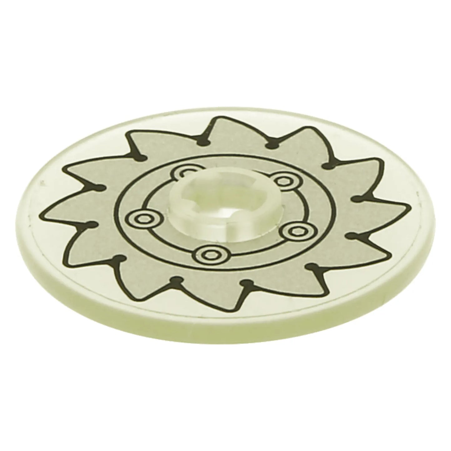 Part 2723pb035 - Technic, Disk 3 x 3 with Silver Circular Saw Blade Pattern (Sticker) - Set 8648