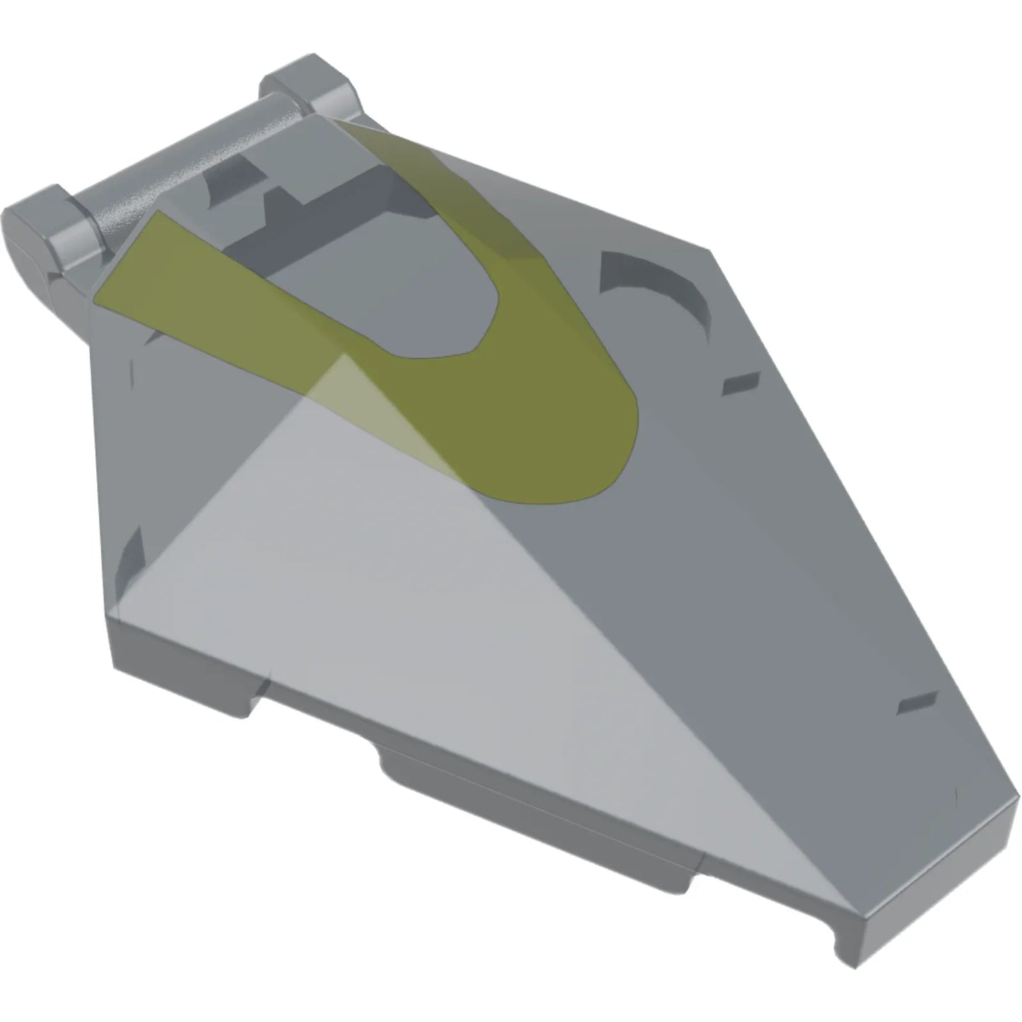 Part 27262pb08 - Windscreen 6 x 4 x 1 Hexagonal with Bar Handle with Olive Green Curved Stripe Pattern
