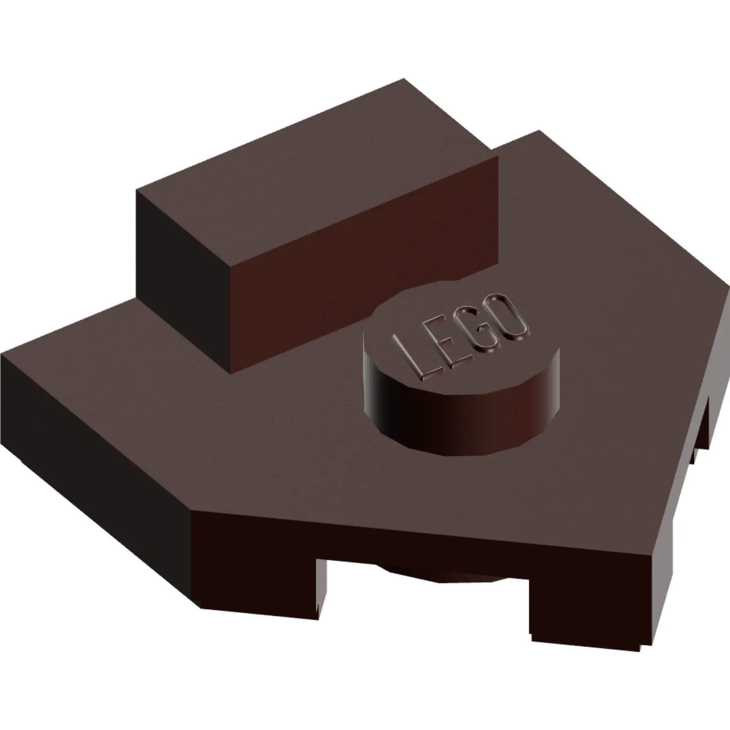 Part 27928 - Wedge, Plate 2 x 2 Pentagonal with Center Stud and 1 x 1/2 Raised Tab on Top