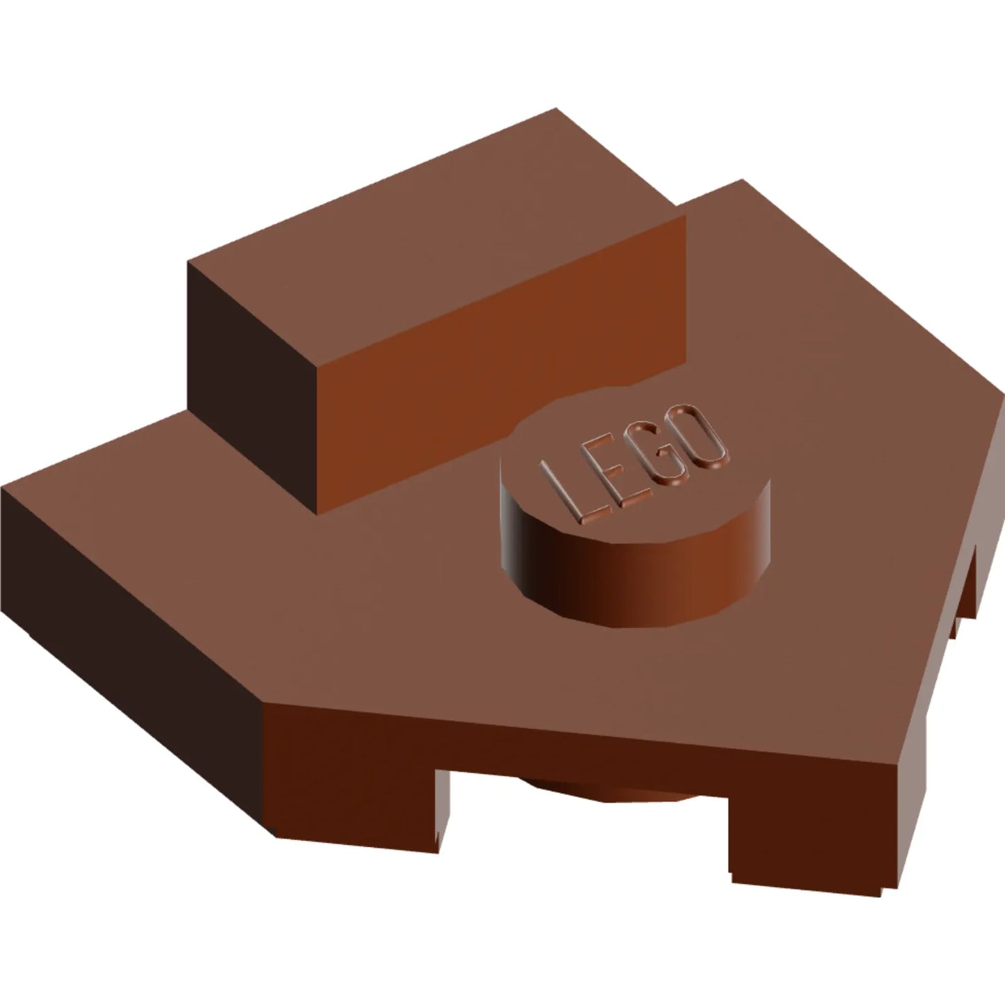 Part 27928 - Wedge, Plate 2 x 2 Pentagonal with Center Stud and 1 x 1/2 Raised Tab on Top