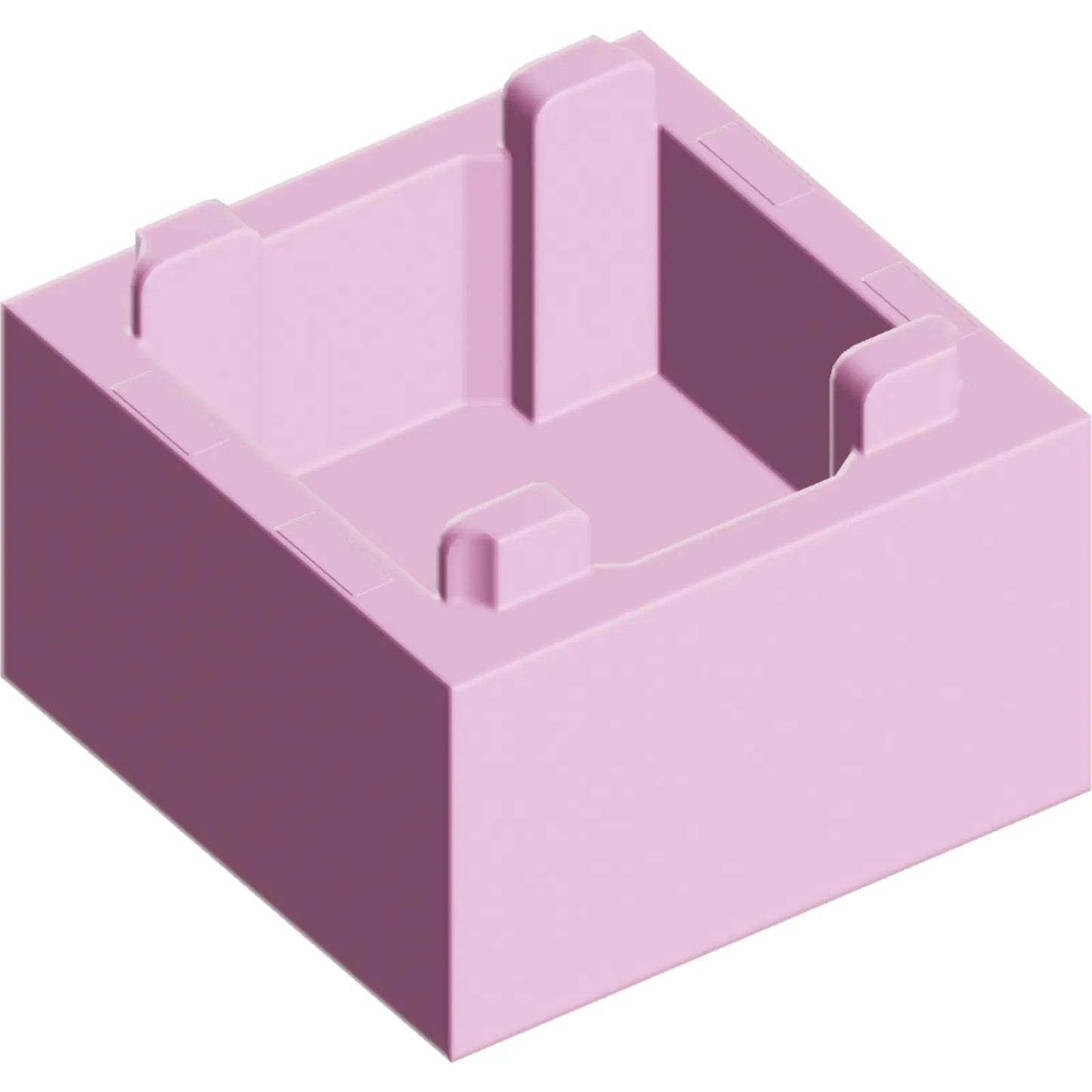 Part 2821 - Container, Box 2 x 2 x 1 - Top Opening with Raised Inner Bottom