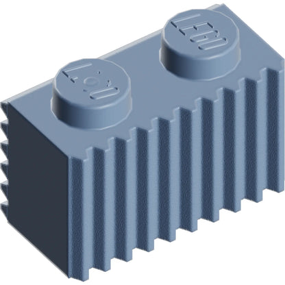 Teil 2877 - Stein, Modifiziert 1 x 2 mit Gitter / Geriffeltem Profil
