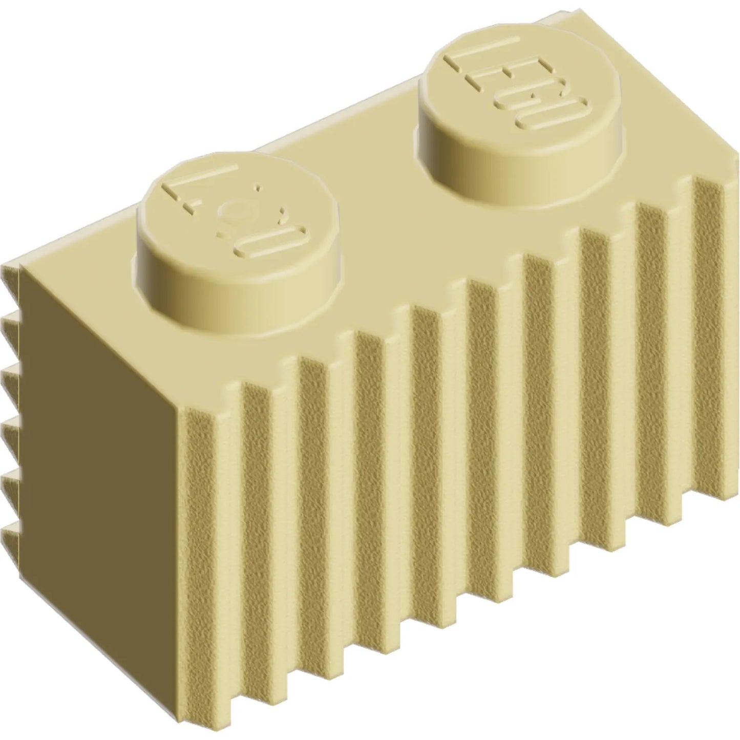 Teil 2877 - Stein, Modifiziert 1 x 2 mit Gitter / Geriffeltem Profil