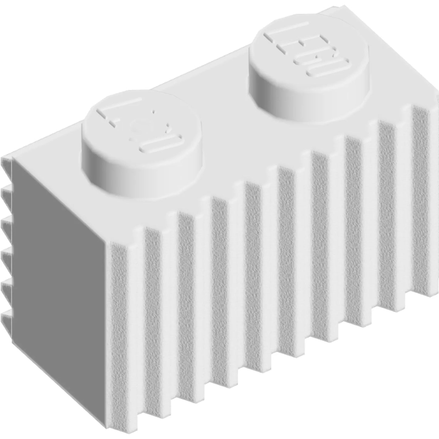 Teil 2877 - Stein, Modifiziert 1 x 2 mit Gitter / Geriffeltem Profil