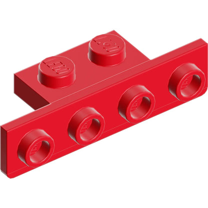 Part 28802 - Bracket 1 x 2 - 1 x 4 with Two Rounded Corners at the Bottom