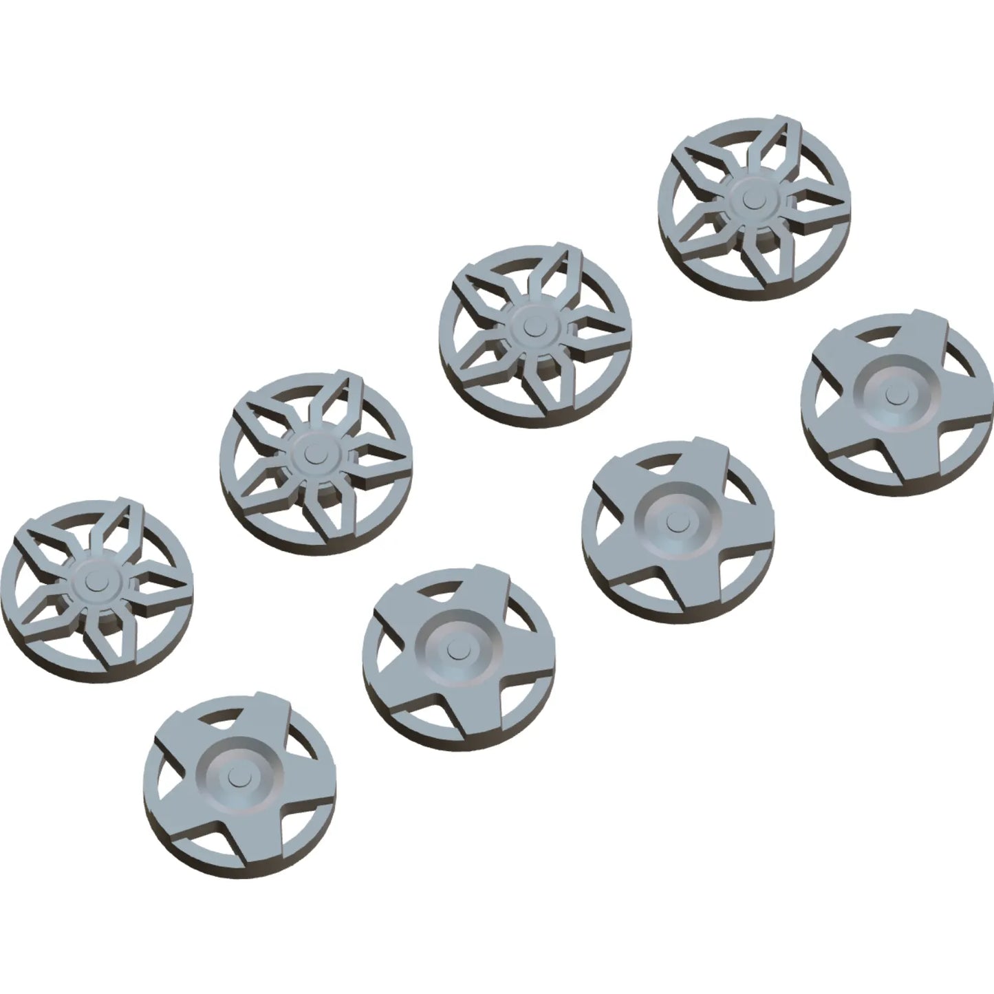 Part 29117 - Wheel Cover 5 Spoke Wide and 5 Spoke Framed for Wheel 18976, 8 in Bag - 4 of Each (Multipack)