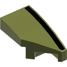 Part 29119pb035 - Wedge 2 x 1 x 2/3 Right with Black Stripe Pattern