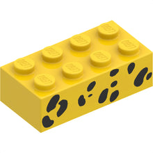 Teil 3001pb007 - Ziegel 2 x 4 mit schwarzem Tierfleckenmuster