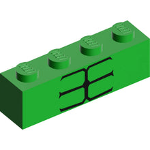 Teil 3010pb205 - Ziegel 1 x 4 mit 6 schwarzen Streifen Muster