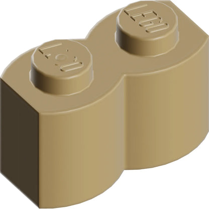 Part 30136 - Brick, Modified 1 x 2 with Log Profile