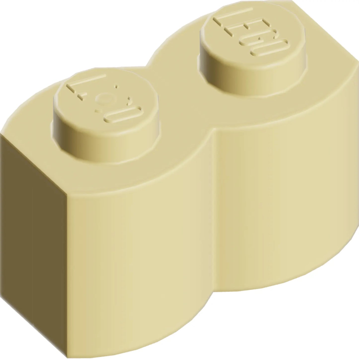Part 30136 - Brick, Modified 1 x 2 with Log Profile