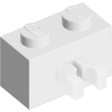 Part 30237a - Brick, Modified 1 x 2 with Split U Clip Thick (Vertical Grip)