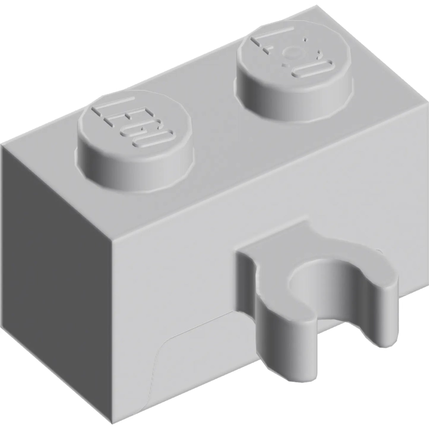 Part 30237b - Brick, Modified 1 x 2 with Open O Clip Thick (Vertical Grip)
