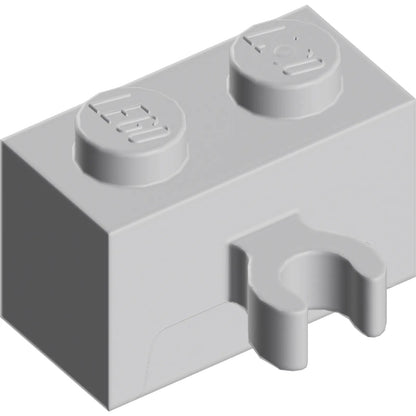 Part 30237b - Brick, Modified 1 x 2 with Open O Clip Thick (Vertical Grip)
