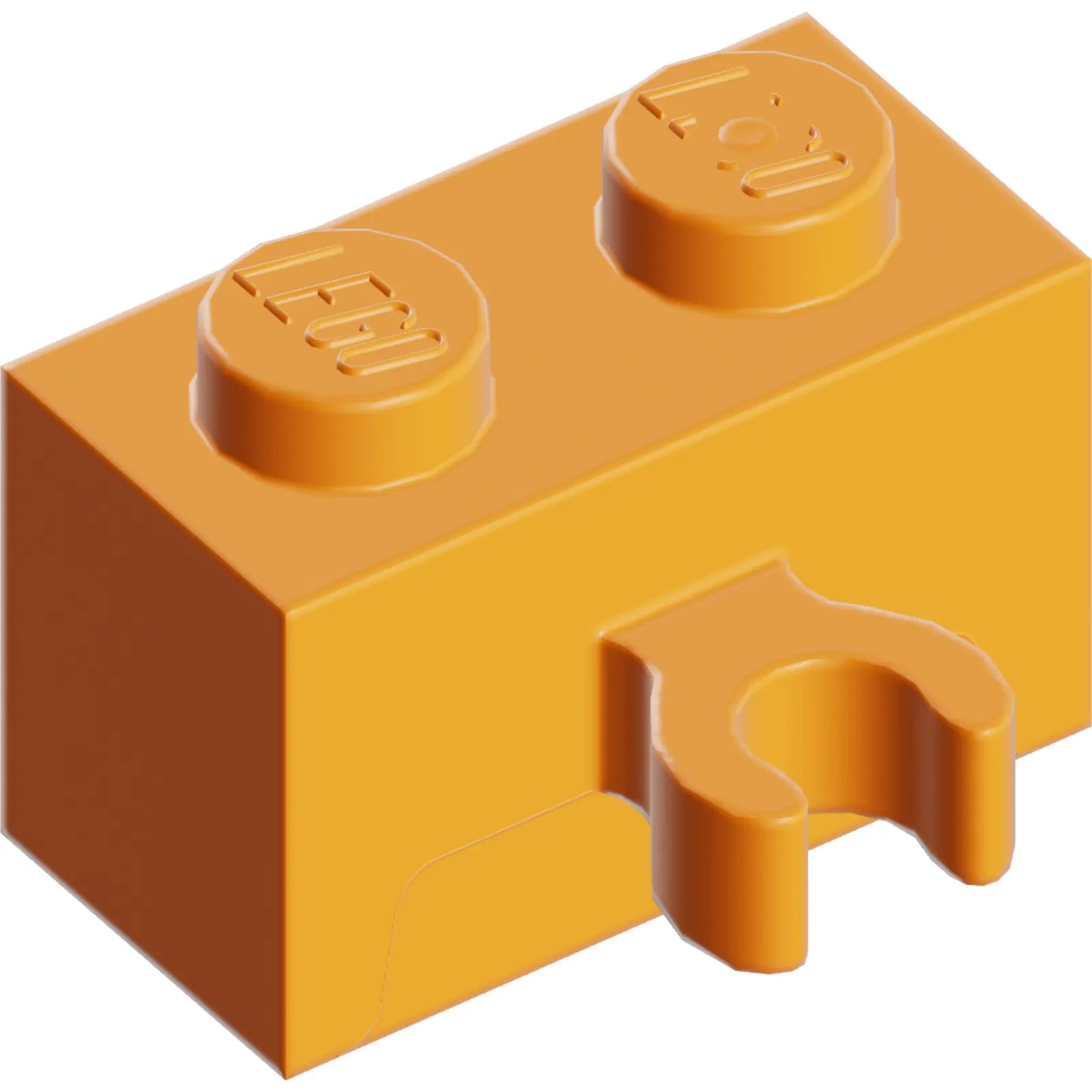 Part 30237b - Brick, Modified 1 x 2 with Open O Clip Thick (Vertical Grip)