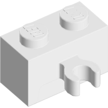 Part 30237b - Brick, Modified 1 x 2 with Open O Clip Thick (Vertical Grip)