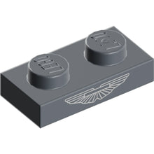 Part 3023pb03 - Plate 1 x 2 with Silver Aston Martin Logo Pattern