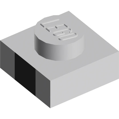 Part 3024pb010 - Plate 1 x 1 with Black Square Pattern