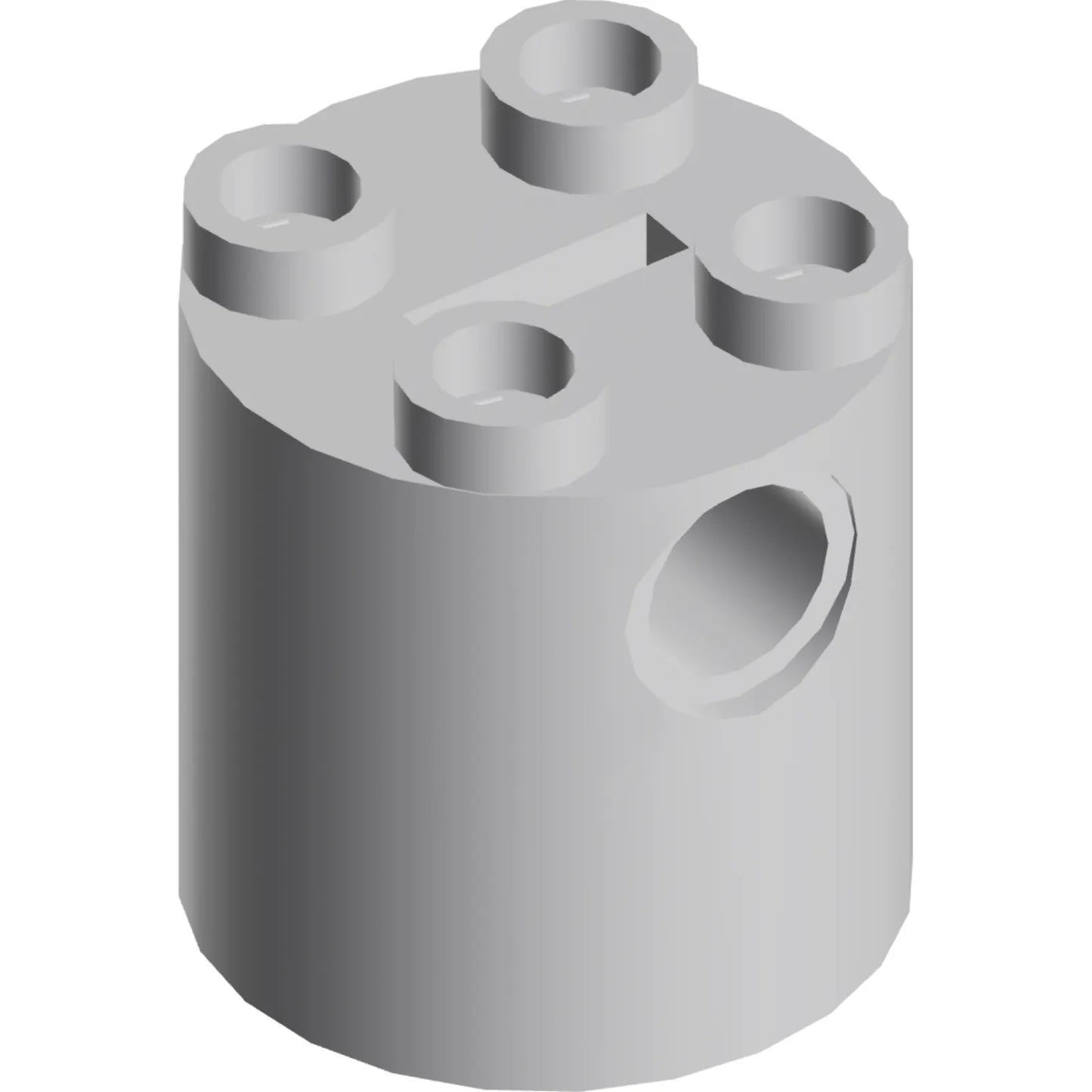 Part 30361c - Brick, Round 2 x 2 x 2 Robot Body - with Bottom Axle Holder x Shape + Orientation