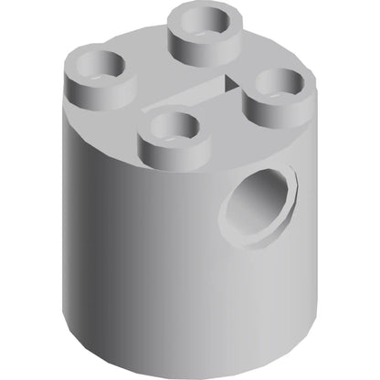 Part 30361c - Brick, Round 2 x 2 x 2 Robot Body - with Bottom Axle Holder x Shape + Orientation