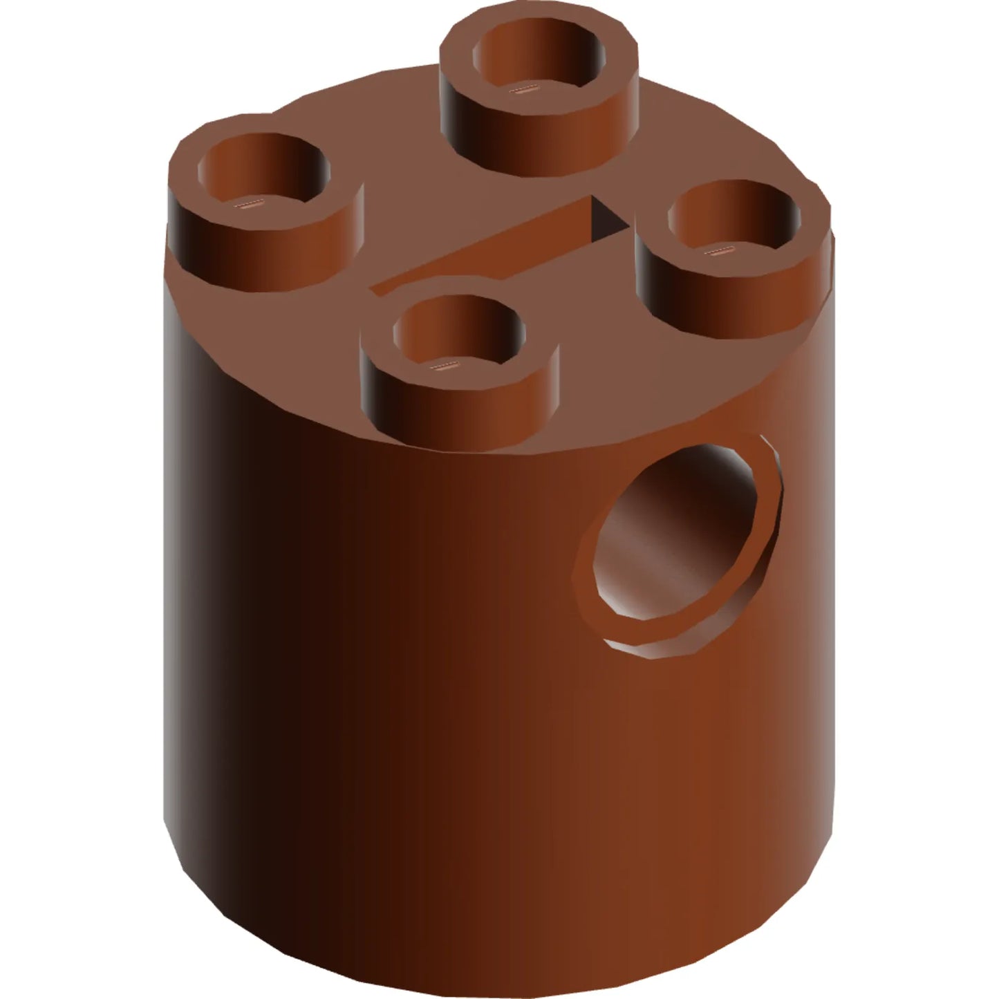 Part 30361c - Brick, Round 2 x 2 x 2 Robot Body - with Bottom Axle Holder x Shape + Orientation