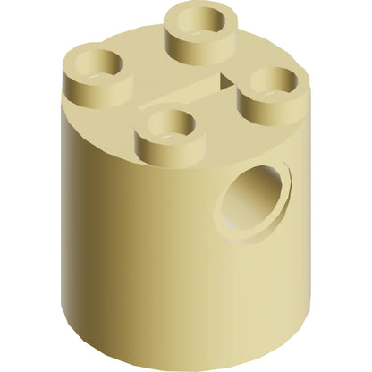 Part 30361c - Brick, Round 2 x 2 x 2 Robot Body - with Bottom Axle Holder x Shape + Orientation