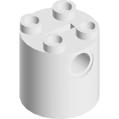 Part 30361c - Brick, Round 2 x 2 x 2 Robot Body - with Bottom Axle Holder x Shape + Orientation