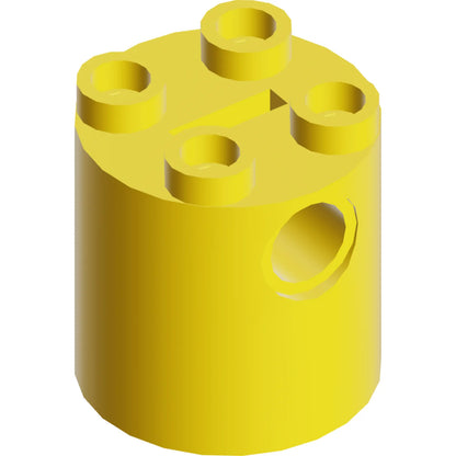 Part 30361c - Brick, Round 2 x 2 x 2 Robot Body - with Bottom Axle Holder x Shape + Orientation