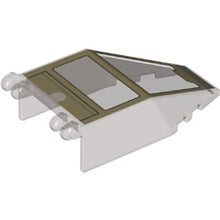 Part 30372pb07 - Windscreen 7 x 4 x 1 2/3 with Locking Dual 2 Fingers, 9 Teeth with Light Bluish Gray and Tan SW Sandspeeder Pattern