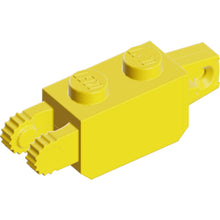 Part 30386 - Hinge Brick 1 x 2 Locking with 1 Finger Vertical End and 2 Fingers Vertical End, 9 Teeth