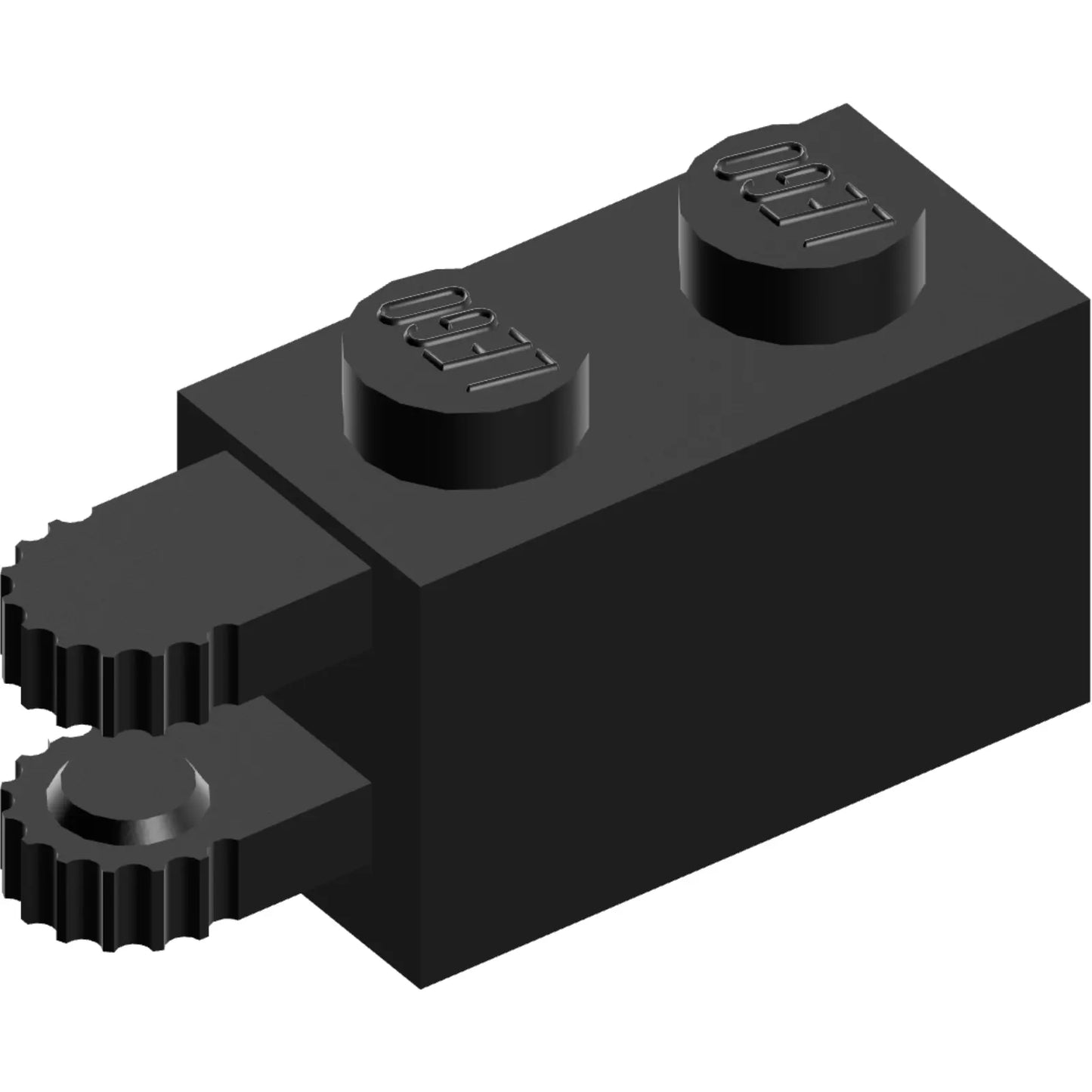 Part 30540 - Hinge Brick 1 x 2 Locking with 2 Fingers Horizontal End, 9 Teeth