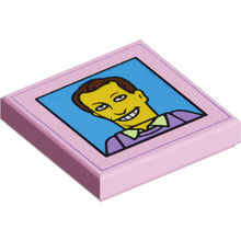 Part 3068pb0925 - Tile 2 x 2 with The Simpsons Smiling Male Character (Gordie Howe) Photo Pattern