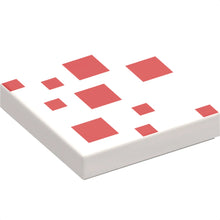 Part 3068pb0991 - Tile 2 x 2 with Red Squares Pattern (Minecraft Cake)