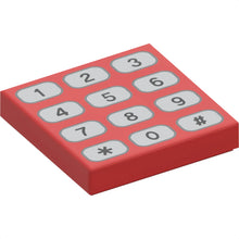 Part 3068pb1030 - Tile 2 x 2 with Phone Keypad with Tan Buttons and Black Numbers Pattern