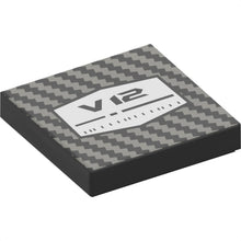 Part 3068pb1342 - Tile 2 x 2 with 'V12' and Texture Pattern