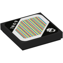 Part 3068pb1379 - Tile 2 x 2 with Super Mario Scanner Code Bowser Head and 'GOAL' Pattern (Sticker) - Sets 71360 / 71387 / 71403 / 71439 / 71440 / 71441